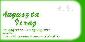 auguszta virag business card