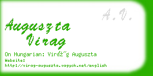 auguszta virag business card